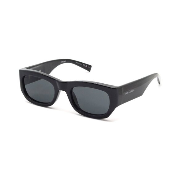 NEW SAINT LAURENT SL 713 001 BLACK GREY SQUARE SUNGLASSES SL713 001 - Picture 1 of 4